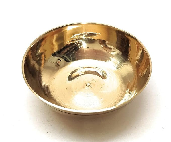 Chircrafts Brass Pital Puja Thali with Glass,Diya,Dhoopbatistand,Ghanti,Spoon,katori roli kalava Combo Set for Special Occasions Diwali Pooja/Aarti for Home Temple Office,Size - 8" Inch