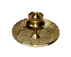 Buyer World Brass Agarbatti Stand with Center Dhoop Holder with 5 Holes (Small)