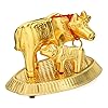 GiftNagri Golden Cow and Calf Idol Statue for Home Temple Pooja Corporate Office Gift Item