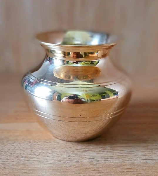 Jyoti Enterprises Brass Pooja Lota, Traditional Indian Worship Vessel