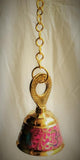 Brass Wall Hanging Bells for Home Mandir Temple Living Room Decoration Pooja Decorative Items Door Ding Dong Puja Bell (Temple Bell (Coloured - 3"))