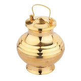 Latest Pure Brass Small Handy KAMANDAL/LOTA/Brass Pot/for PUJA ARAGH JAL Surya NAMASKAAR ARAGH GANGA JALEASY to Hold and Carry Easy to WASH Religious PUJA Gift Item from BANARAS