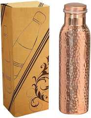 Ukal Copper Water Bottle 30 Oz Copper Bottle Water with Lid – Ayurvedic Copper Water Bottle – Copper Water Vessel - Drink More Water Bottle – Large -Leak Proof - Smooth Finish