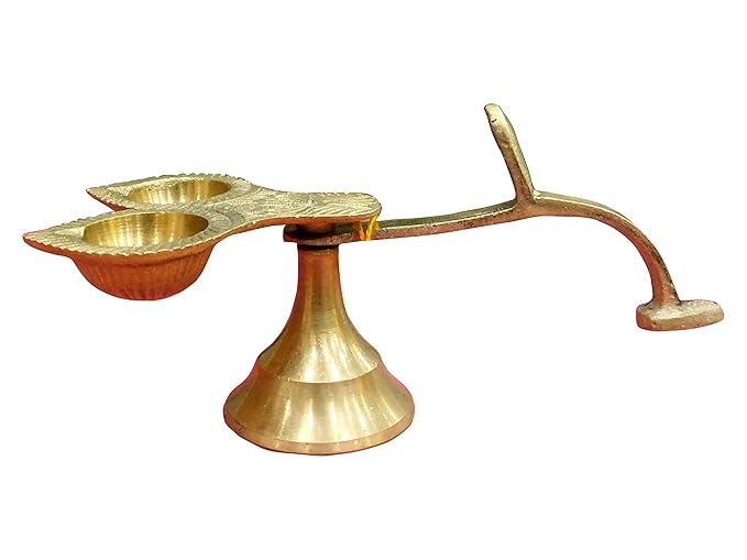 Brass Diya for Home Puja Temple Panchdhatu Brass Diya Oil Lamp Brass Deepak