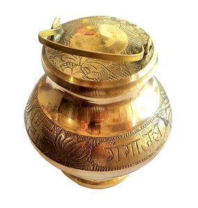 Brass Kamandalu for Temple/Pavitra Gangajal Kamandal lota Pack of-1