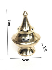 blissful decor Presents Brass Pyramid Shape 6 Agarbatti Incense Sticks Holder - for Mandir, Home, & Office Decoration (1)