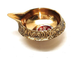 Chircrafts Brass Pital Puja Thali with Glass,Diya,Dhoopbatistand,Ghanti,Spoon,katori roli kalava Combo Set for Special Occasions Diwali Pooja/Aarti for Home Temple Office,Size - 8" Inch