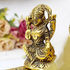 KYNA Goddess Laxmi Lord Ganesh Ji Murti Puja Diya Set|Statue Idol Murti Set for Home Temple Office Decore Gift for Diwali Festival-Set of 1