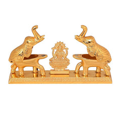 AC ANAND CRAFTS Golden Metal Kumkum Holder/Kumkum Box for Gifting, Pooja, Thali, Mandir, Home, Temple, Gifting (Royal Kumkum Box) With Laxmi maa