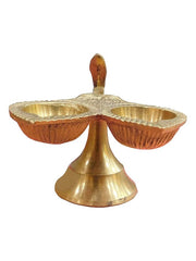 Brass Diya for Home Puja Temple Panchdhatu Brass Diya Oil Lamp Brass Deepak