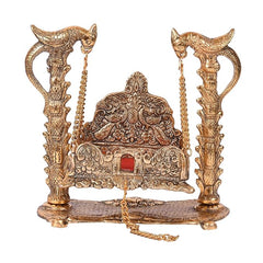 Collectible India Metal Laddu Gopal Jhula Singhasan Pooja Chowk Pooja Purpose & Diwali Decoration Gifts