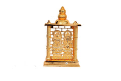 KDT Gold Plated Aluminium Lakshmi Ganesh Idol Murti Temple for Pooja | Maa Laxmi Ganesh Handmade Statue Laxmi MATA, Ganesh Ji Murti for Diwali Pooja Lord Ganesha Laxmi