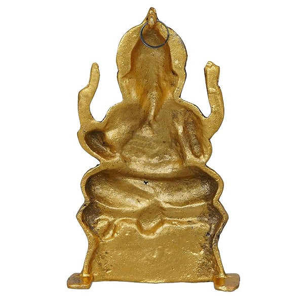 Webelkart Premium Metal Ganesha Idol for Home and Office Decor | Ganesha Idol for Car Dashboard (8.5 Inches)