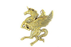 The Victory Gold Plated Metal Handicraft Antique Look Flying Horse Wall Hanging Decorative Unicorn Wall Hanging Showpiece Unique Home Decor Item