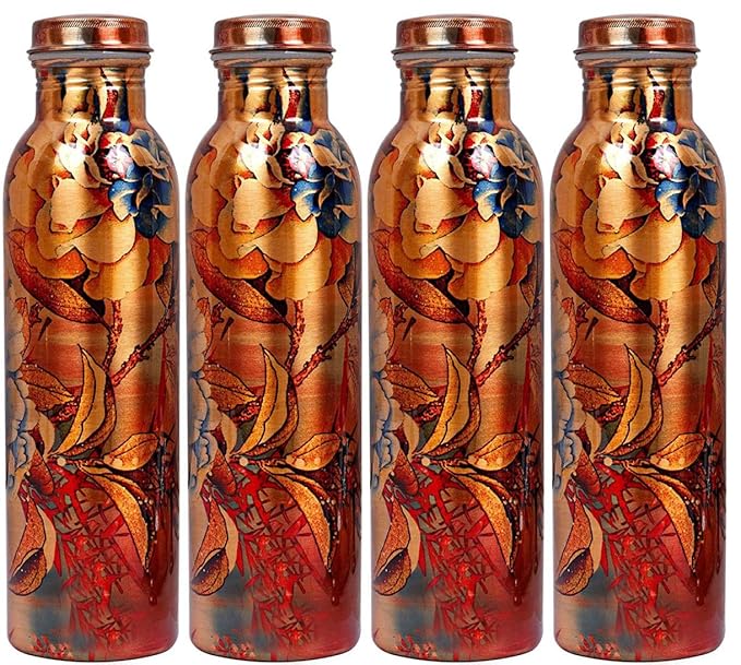 Unicop Pure Copper Digital Printed Water Drinking Bottle II Hotel Gym Kitchen School Travel