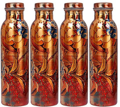 Unicop Pure Copper Digital Printed Water Drinking Bottle II Hotel Gym Kitchen School Travel