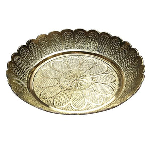 Garvi Gurjari (A Gujarat Govt Enterprise) Metal Crafted Thali (Flower Design)
