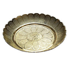 Garvi Gurjari (A Gujarat Govt Enterprise) Metal Crafted Thali (Flower Design)