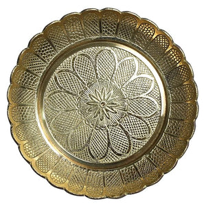 Garvi Gurjari (A Gujarat Govt Enterprise) Metal Crafted Thali (Flower Design)