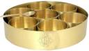 Dsh Glass Grocery Container - 100 ml  (Pack of 9, Gold)