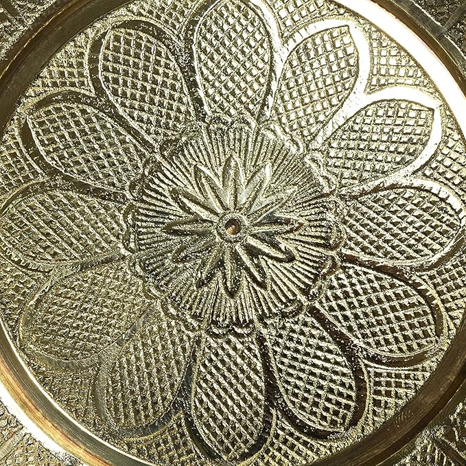 Garvi Gurjari (A Gujarat Govt Enterprise) Metal Crafted Thali (Flower Design)
