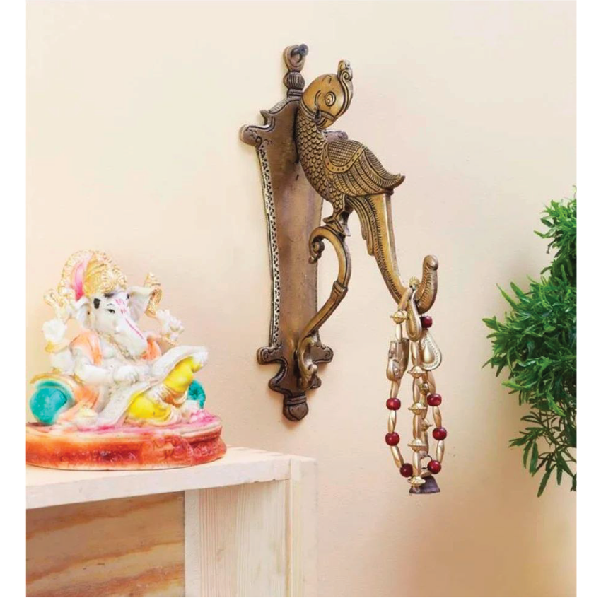 Brass Parrot Bracket Bird Wall hook Brass Brass Decorative Hook