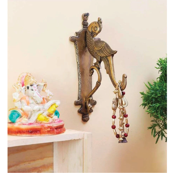 Brass Parrot Bracket Bird Wall hook Brass Brass Decorative Hook