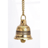 DOKCHAN hanging bell Brass Pooja Bell  (Gold, Pack of 1)