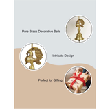 Gold Toned 2 Pieces Brass Hanging Temple Bell
