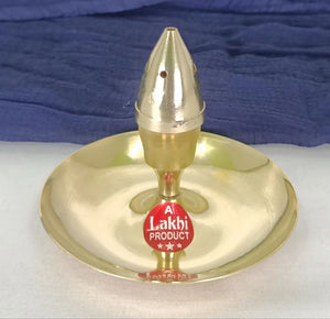 Polished Round Brass Agardan Incense Holder, For PUJA/GIFTING