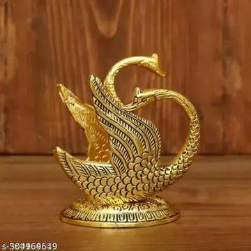 CRAFTAM Oxidize Metal Decorative Golden Swan Duck Shape Napkin, Tissue Paper Holder for Kitchen Dining Table
