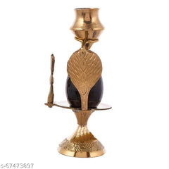 Brass Shiva Ling Lingam Shivling Statue for Hindu Puja