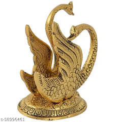 CRAFTAM Oxidize Metal Decorative Golden Swan Duck Shape Napkin, Tissue Paper Holder for Kitchen Dining Table