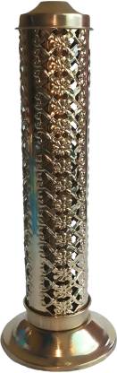 salvusappsolutions Handmade Brass Agarbatti/ Incense Stick Holder, Stand for Temple, Home-Office & Gift Showpiece (Gold_3x10 inch) Brass Incense Holder  (Gold)