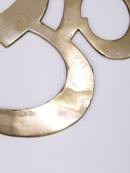 Exotic India 7" Om (AUM) Wall Hanging in Brass