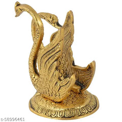 CRAFTAM Oxidize Metal Decorative Golden Swan Duck Shape Napkin, Tissue Paper Holder for Kitchen Dining Table