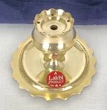 Polished Round Brass Agardan Incense Holder, For PUJA/GIFTING