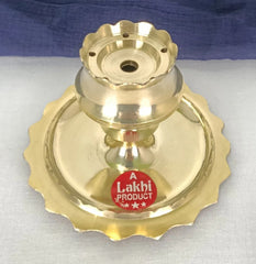 Polished Round Brass Agardan Incense Holder, For PUJA/GIFTING