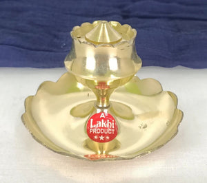 Polished Round Brass Agardan Incense Holder, For PUJA/GIFTING