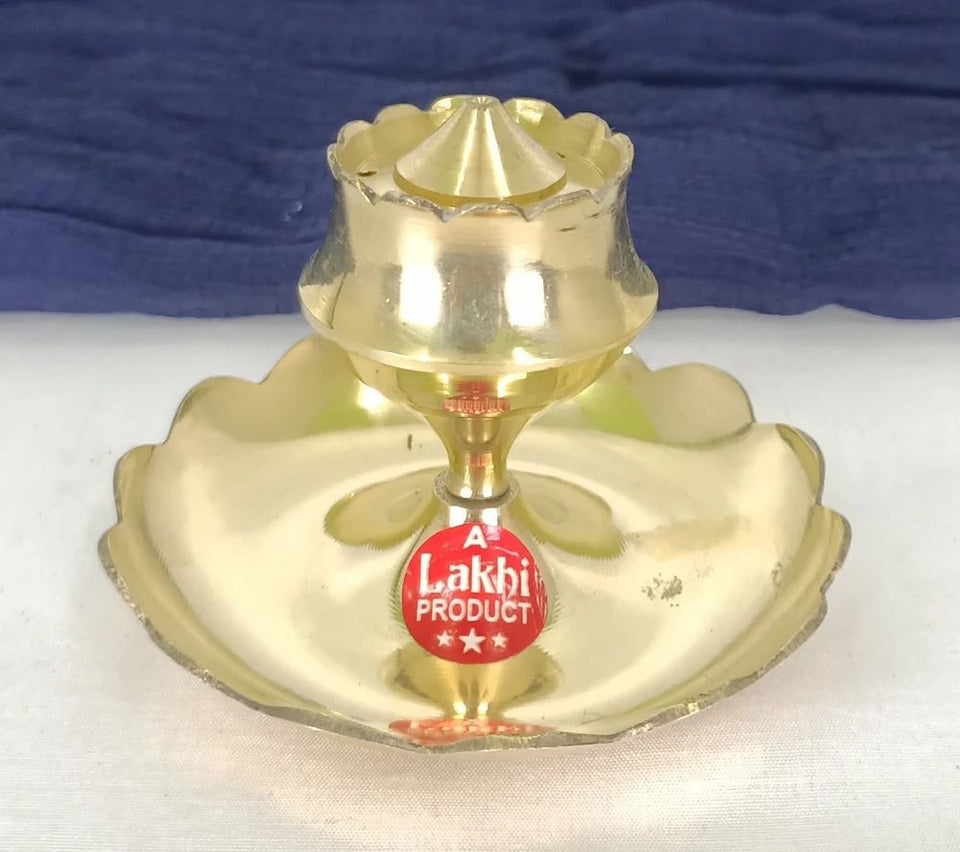 Polished Round Brass Agardan Incense Holder, For PUJA/GIFTING