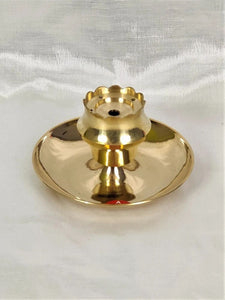 Polished Round Brass Agardan Incense Holder, For PUJA/GIFTING