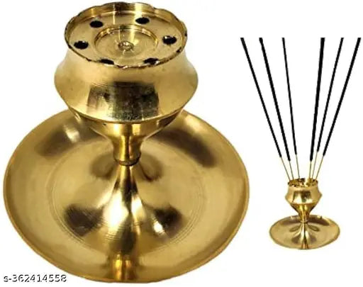 Brass Agarbatti Stand for Pooja Room / Incense Sticks Holder for Home Temple