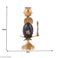 Brass Shiva Ling Lingam Shivling Statue for Hindu Puja