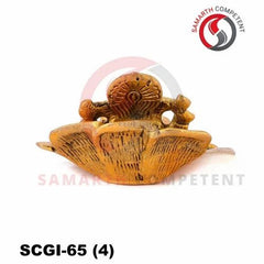 GOLDEN ALUMINIUM & BRASS Flower Sitting Ganesh Gudhal, 11 X 13 CM