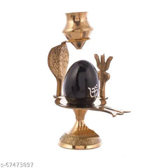 Brass Shiva Ling Lingam Shivling Statue for Hindu Puja
