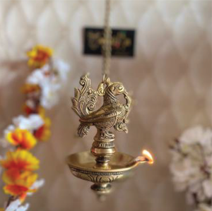 vyomika decor Brass Hanging Diya  (Height: 5.5 inch)