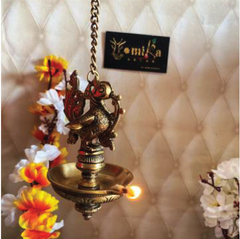 vyomika decor Brass Hanging Diya  (Height: 5.5 inch)
