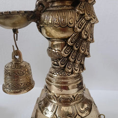 Peacock Brass Diya Festive Decoration Lamps, Home Decor, Traditional Indian Housewarming Gift